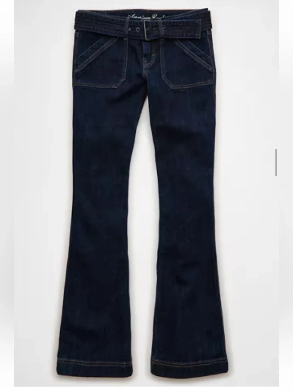 American Eagle Outfitters Dark Blue Bootcut Jeans NO belt